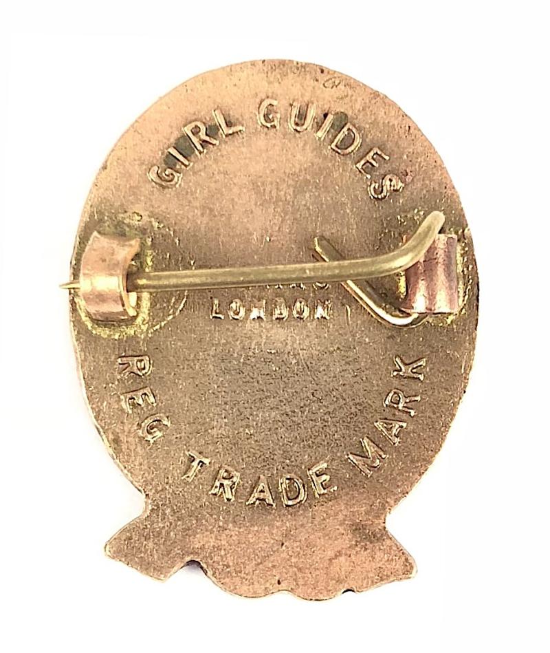 Girl Guides First Class award gilt and enamel badge by Collins London