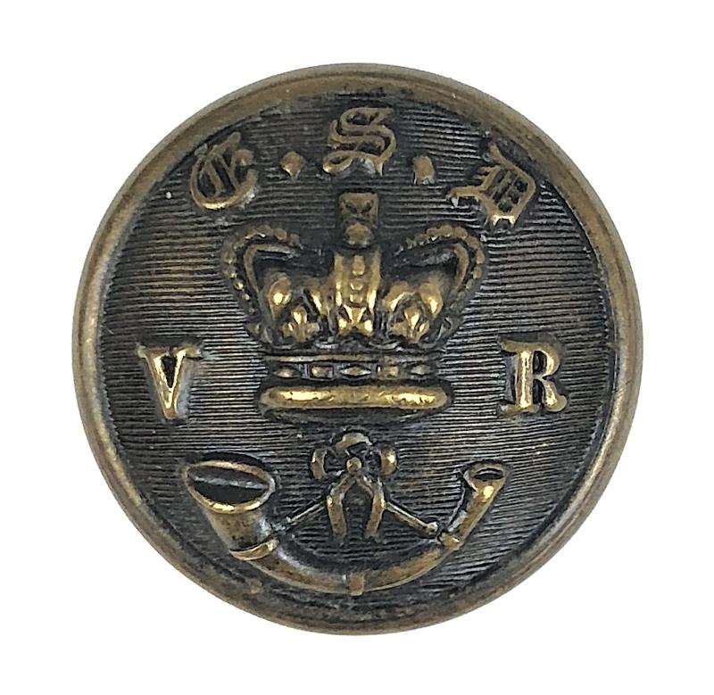 1st (Exeter & South Devon) Rifle Volunteers Regimental Uniform Button c.1859-1901
