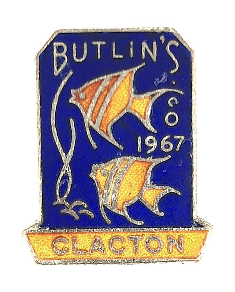 Butlins 1967 Clacton holiday camp angel fish badge