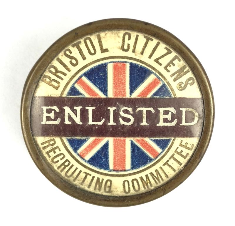 1914 Bristol Citizens Recruiting Committee Enlisted Badge