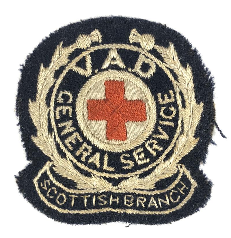 WW1 VAD General Service Scottish Branch felt cloth badge