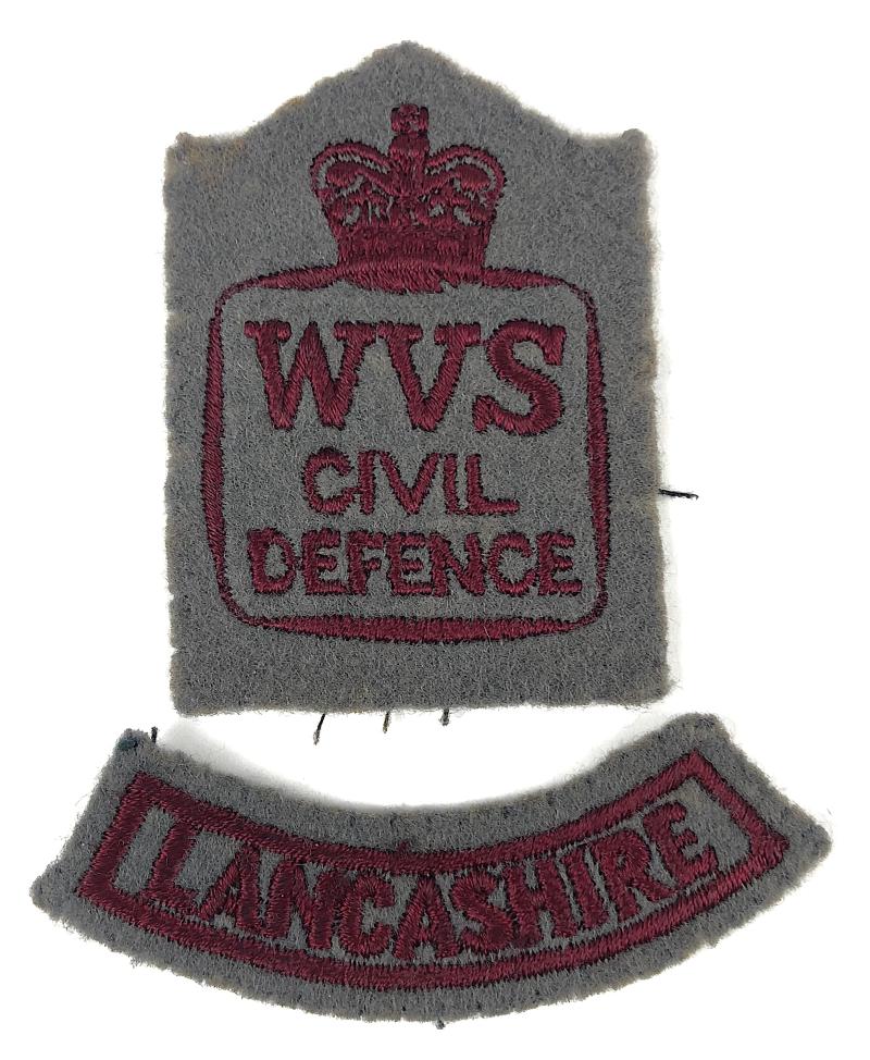 Womens Voluntary Service WVS Civil Defence Middlesex cloth badges