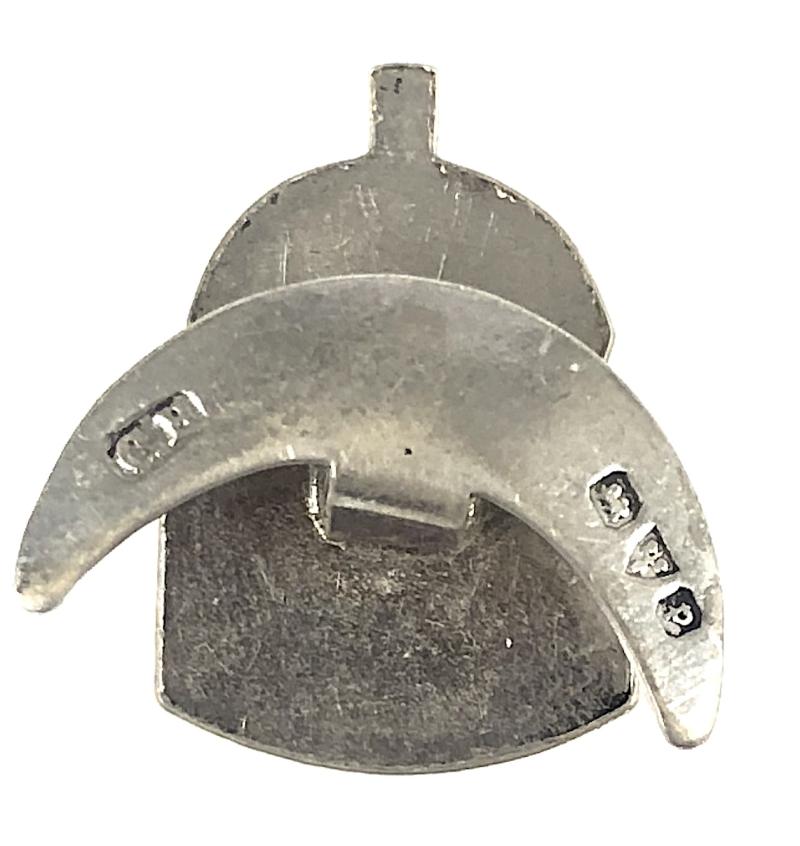 Air Raid Precautions Warden miniature 1940 Hm silver ARP badge by Charles Horner