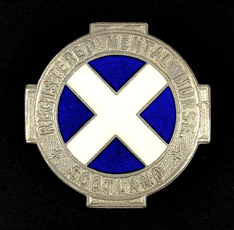 Registered Mental Nurse Scotland 1971 Hm silver RMN badge