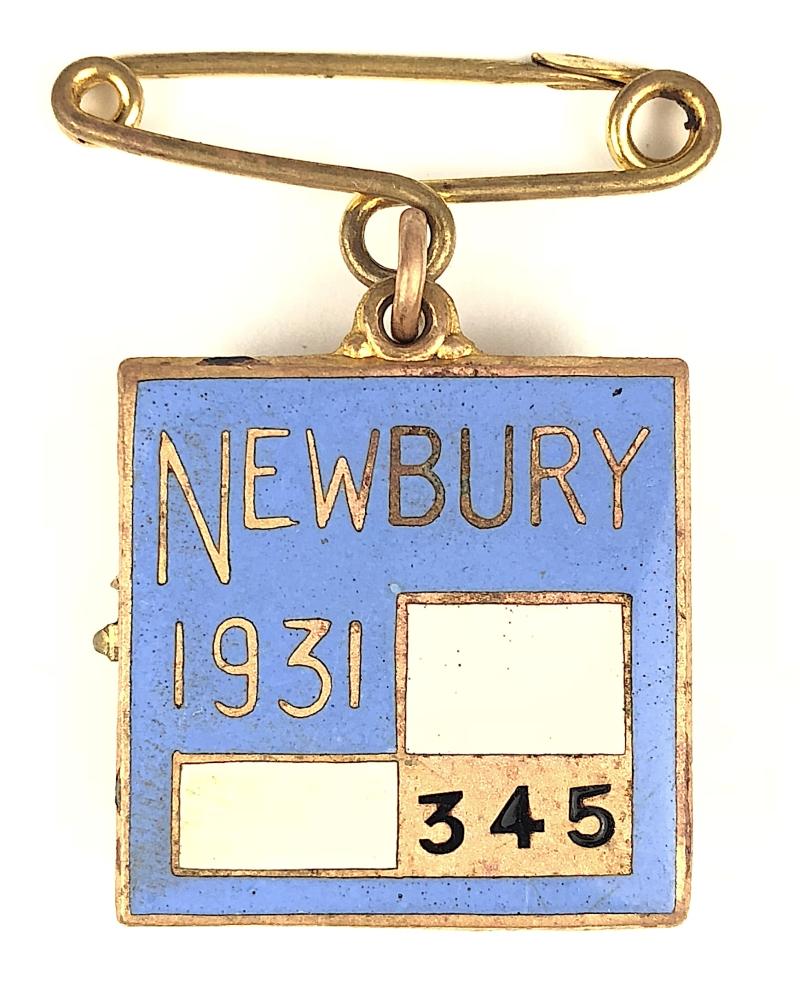 1931 Newbury Racecourse horse racing club badge