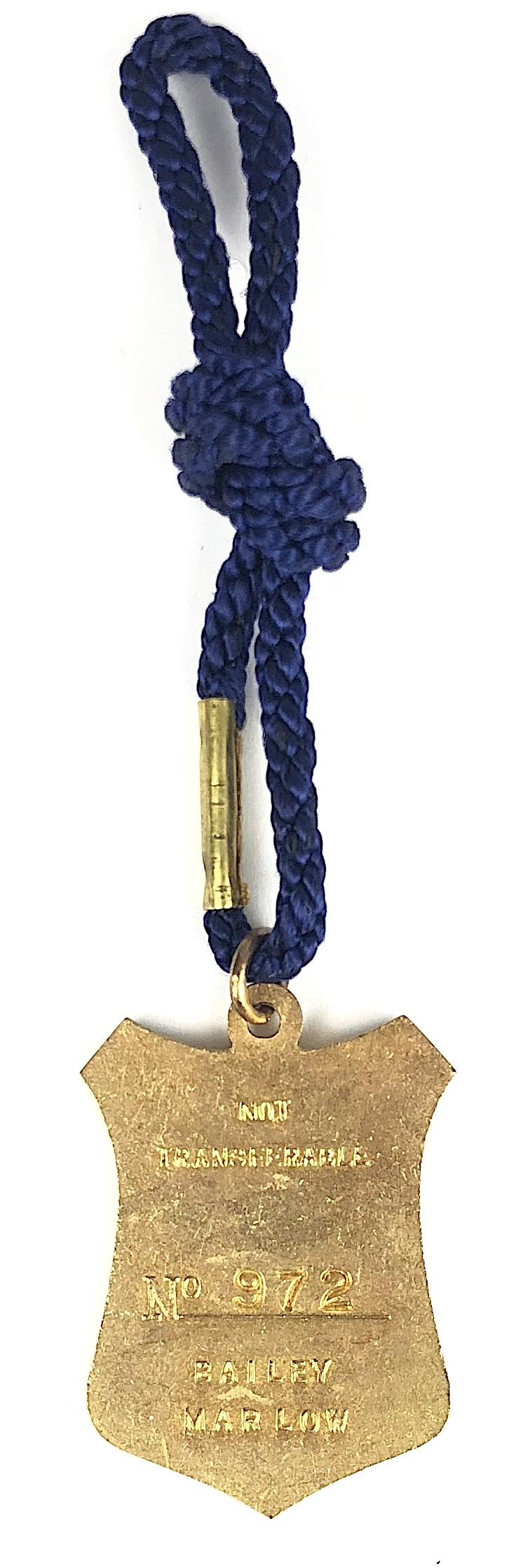 1968 Henley Royal Regatta stewards enclosure badge