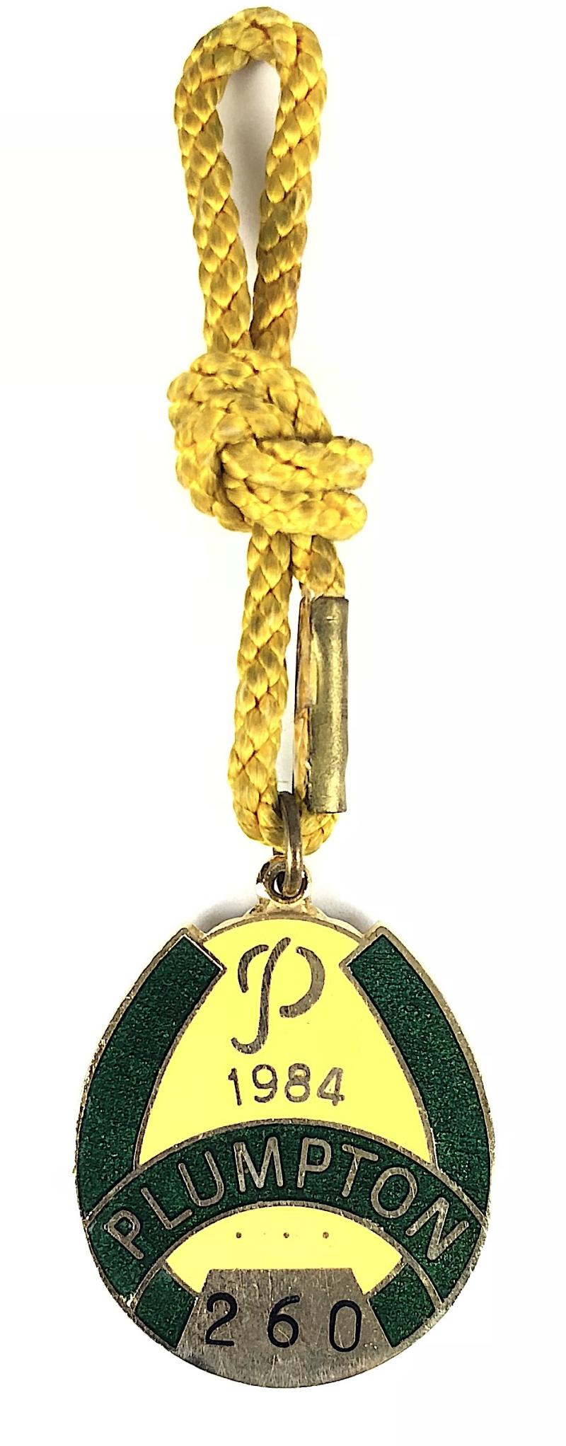 1984 Plumpton Racecourse gentlemans horse racing club badge