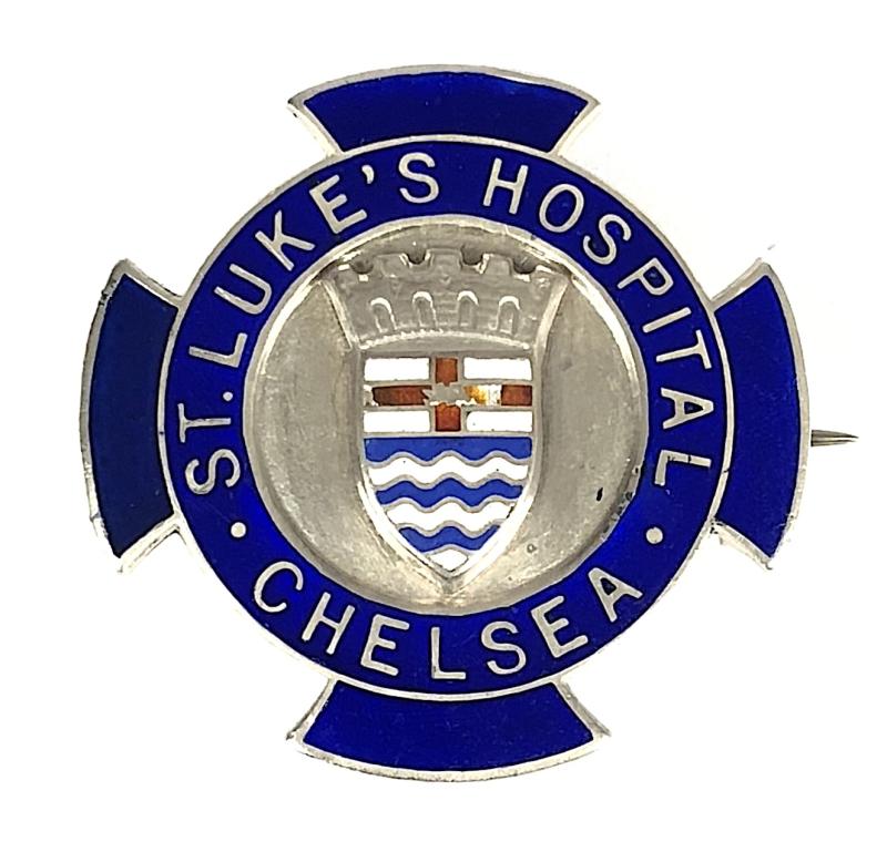 St. Luke's Hospital Chelsea LCC 1930 silver nurses badge