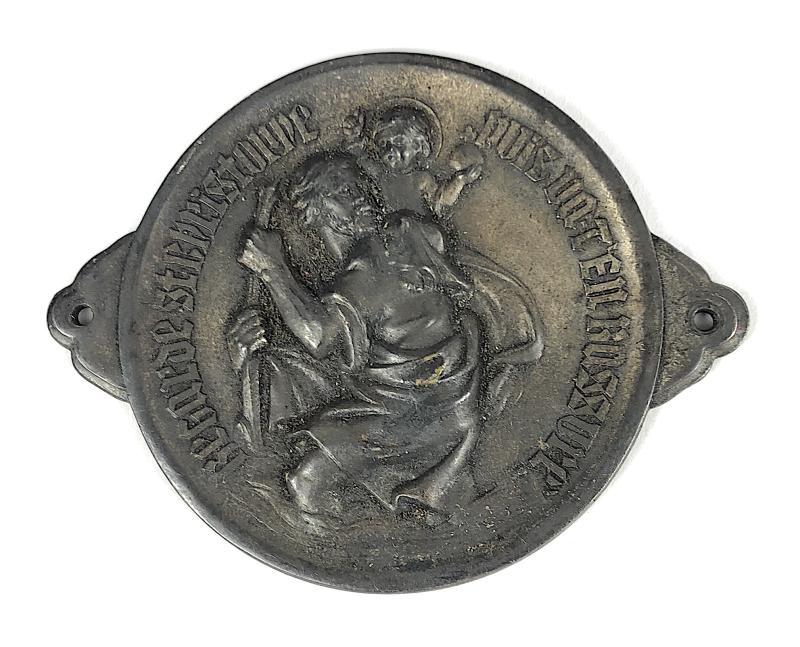 French Saint Christopher motor vehicle dashboard badge