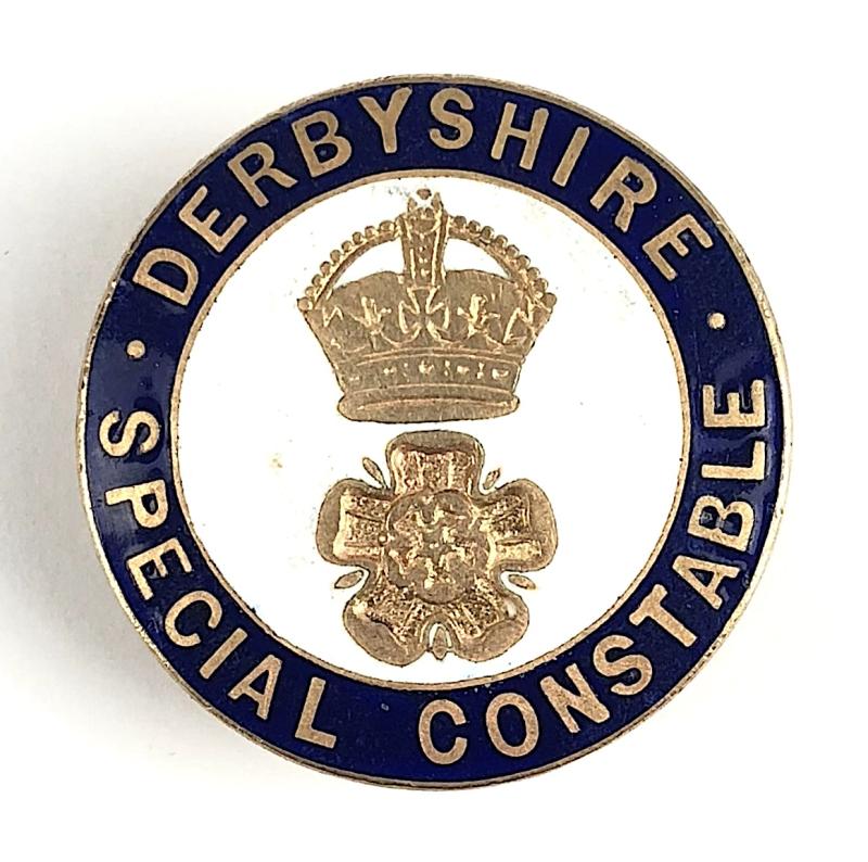 WW1 Derbyshire Special Constable police reserve badge