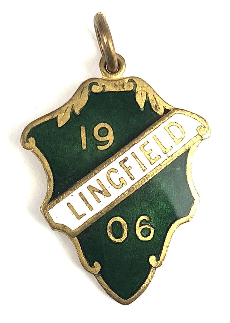 1906 Lingfield Park Racecourse Edwardian Gentlemans horse racing club badge