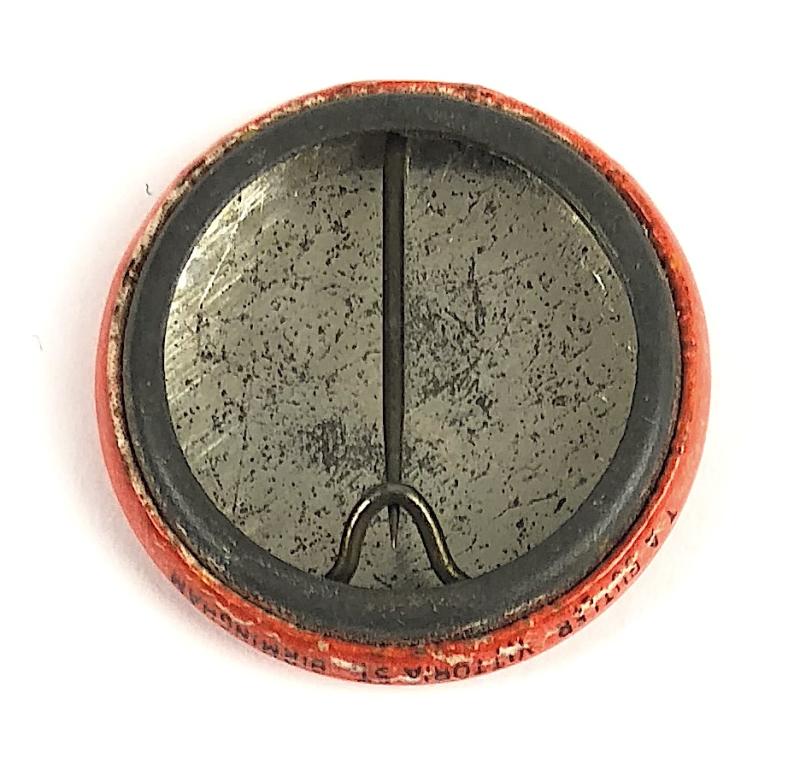 John Bull Tyres tin button advertising badge Leicester