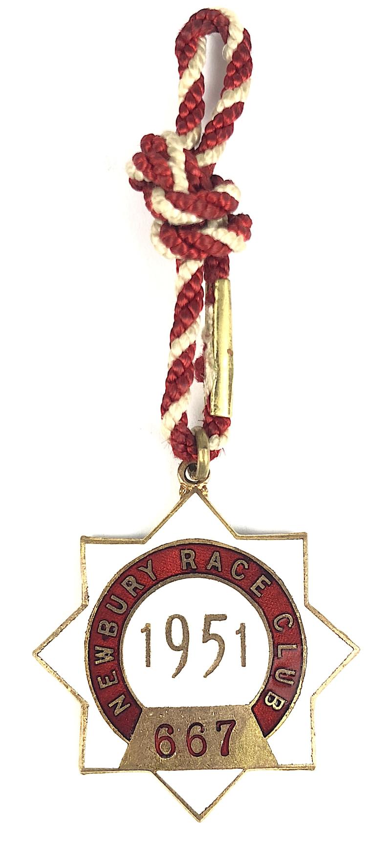 1951 Newbury Racecourse gentlemans horse racing club badge