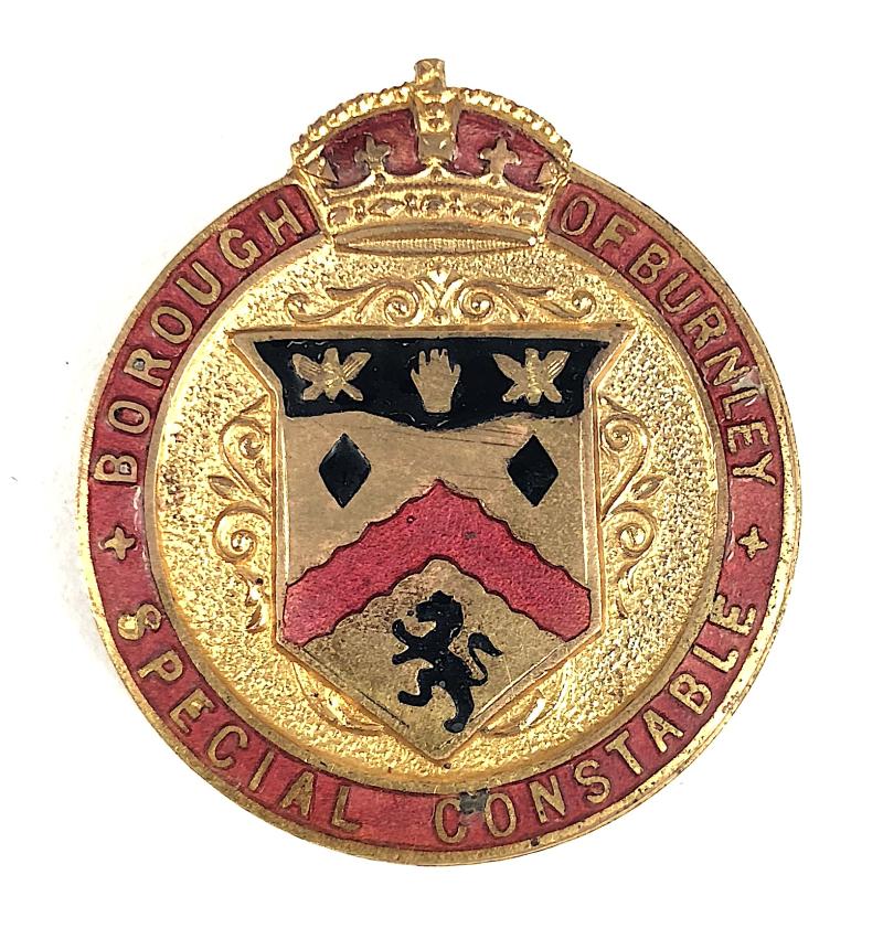 WW1 Burnley Borough Police Special Constable Pin Badge Lancashire