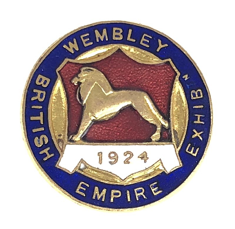 1924 British Empire Exhibition Wembley souvenir enamel badge