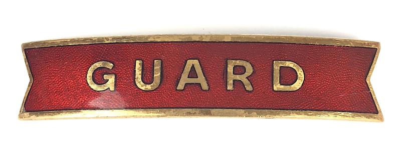 British Railways Midland Region Guard red enamel fishtail cap badge