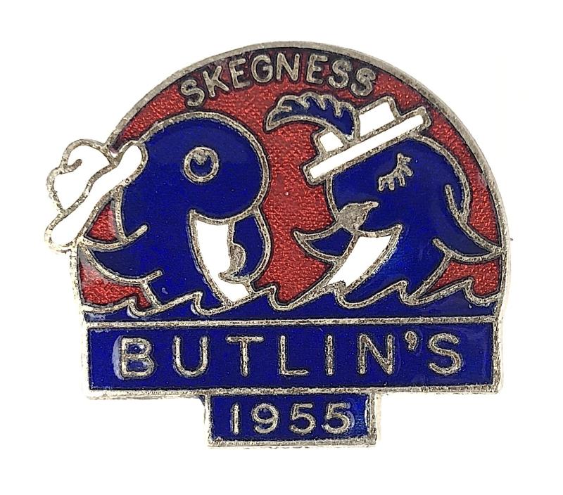 Butlins 1955 Skegness holiday camp two dancing fish badge