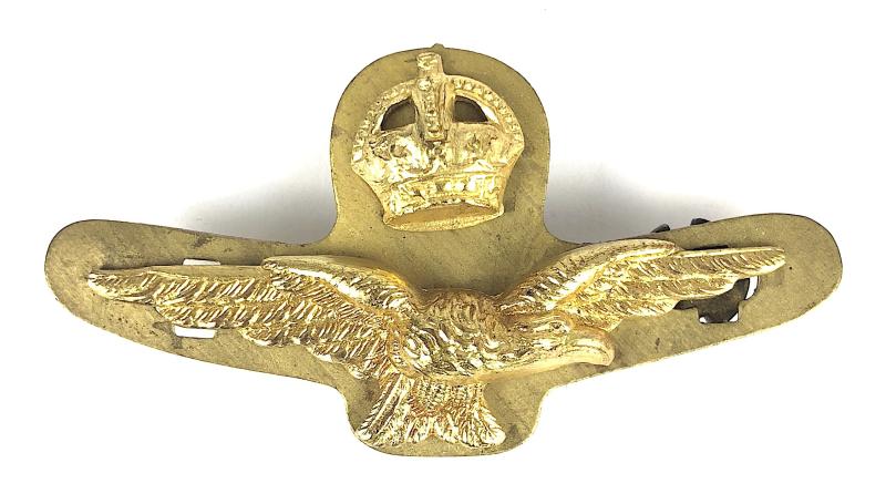 WW2 Royal Air Force officers field service RAF hat badge by Ludlow London
