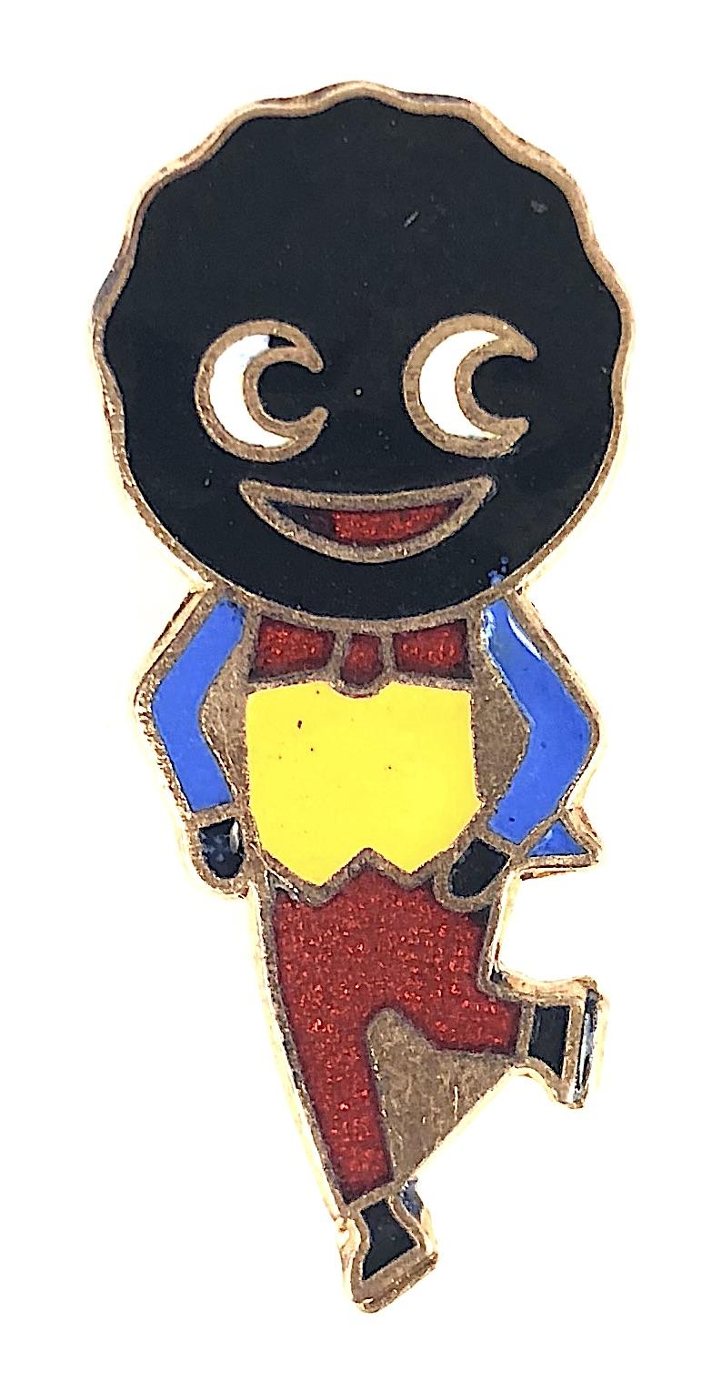 Robertsons 1970s Golly Skater advertising badge R.E.V.Gomm