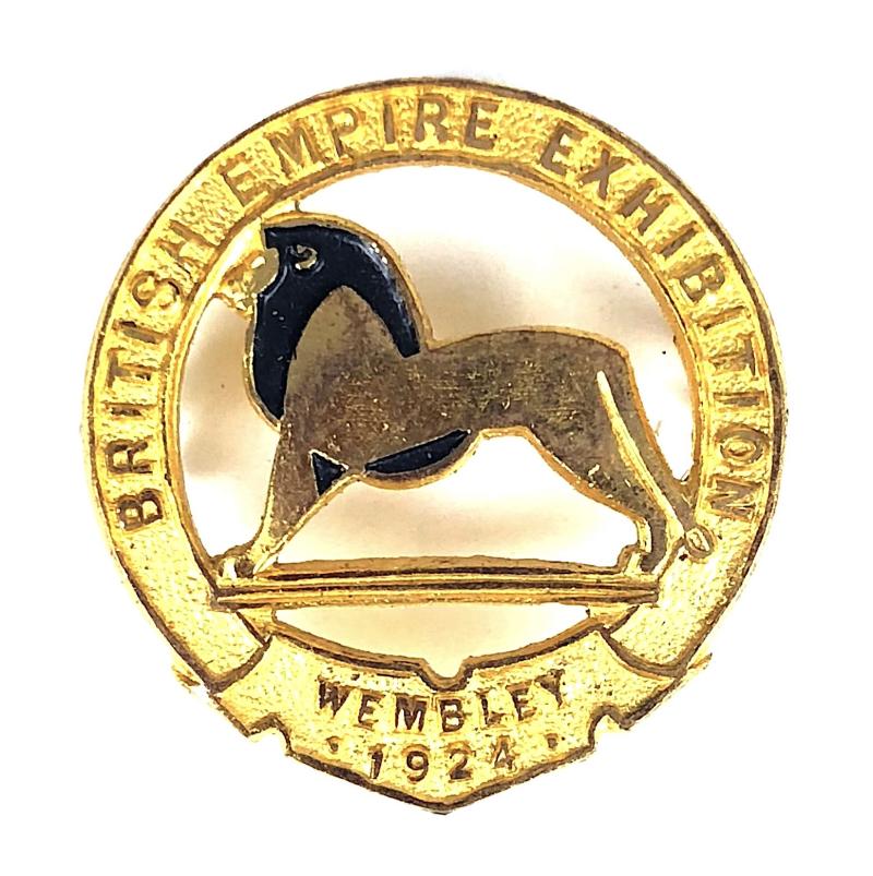 1924 British Empire Exhibition Wembley souvenir gilt badge