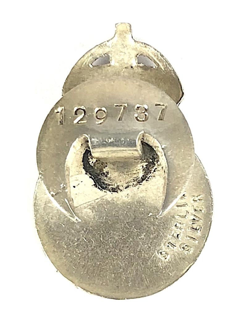 WW2 Auxiliary Fire Service 1st Issue Sterling Silver AFS numbered badge