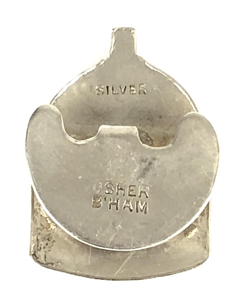 Air Raid Precautions silver miniature ARP badge by Usher Birmingham