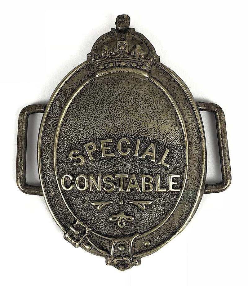 WW1 Special Constable white metal arm badge