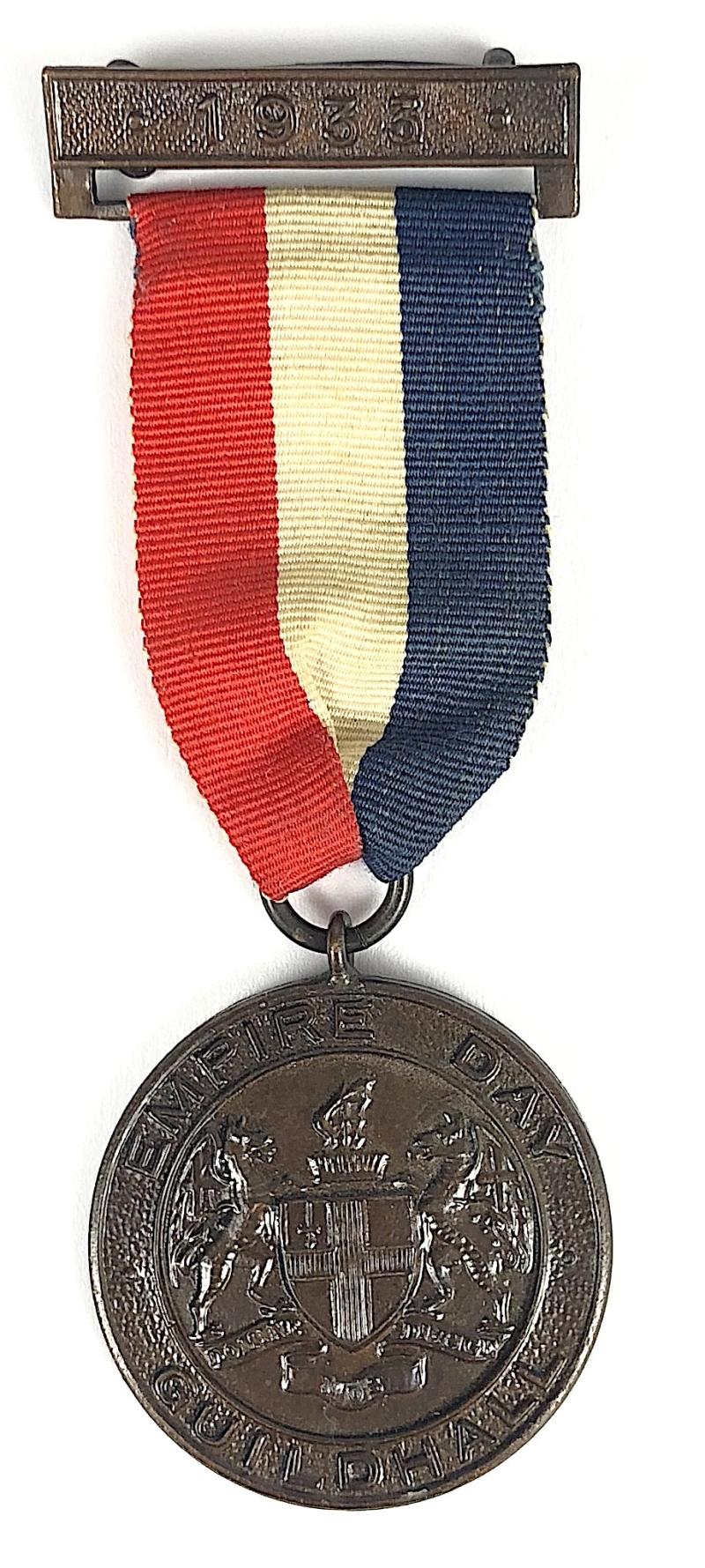 City of London 1933 Empire Day Guildhall Presentation Bronze Medal