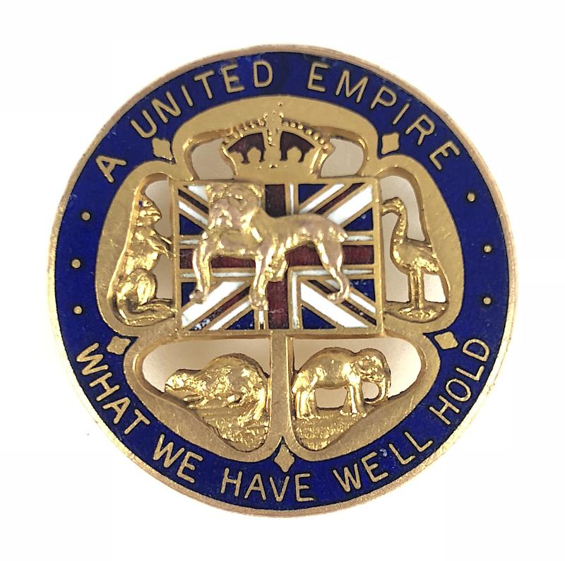 WW1 Union Jack Flag British Bulldog patriotic badge
