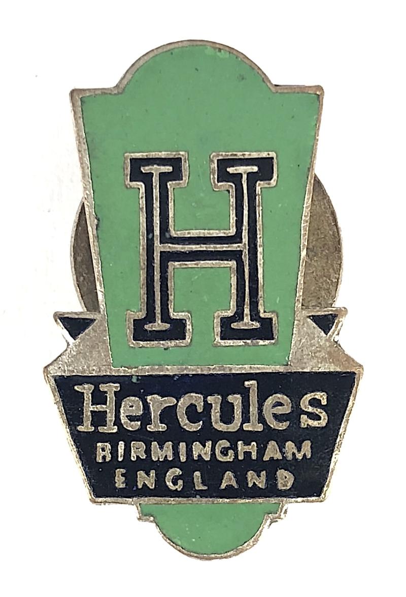 Hercules Cycle and Motor Company advertising badge