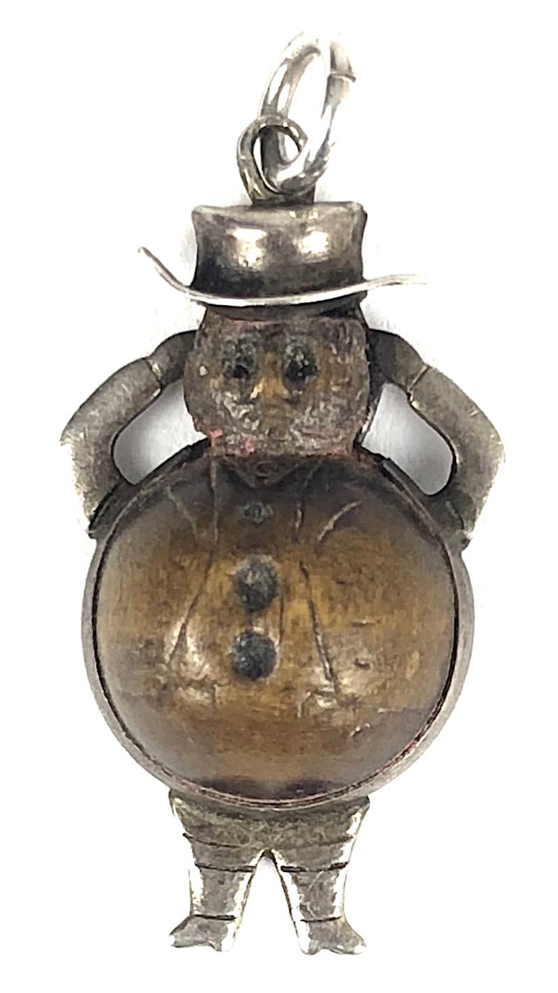 WW1 John Bull Fumsup Touch Wud Lucky Charm Badge