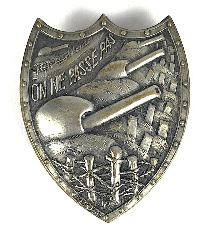 Maginot Line Ligne Maginot On Ne Passe Pas shield badge by Depose