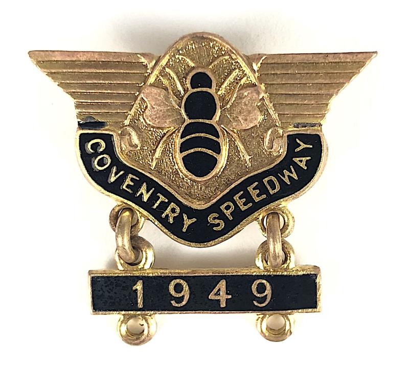 1948 Coventry Bees Speedway Supporters Club Badge with Dangler