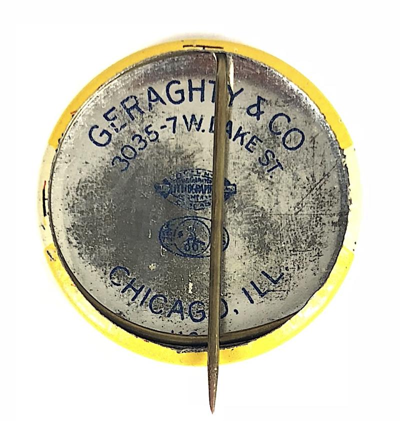 Boys and Girls Auto Club Fred Harvey Toy Shop advertising badge Chicago U.S.A.