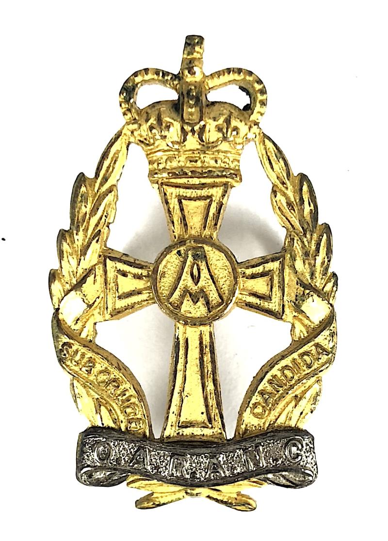 Queen Alexandra's Royal Army Nursing Corps QARANC post 1953 officers cap badge