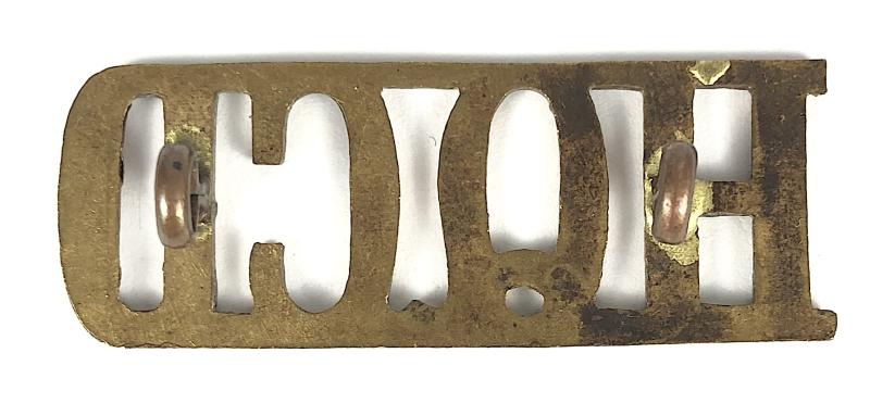 Metropolitan Police Special Headquarters Central Detachment HQCD title badge c.1914