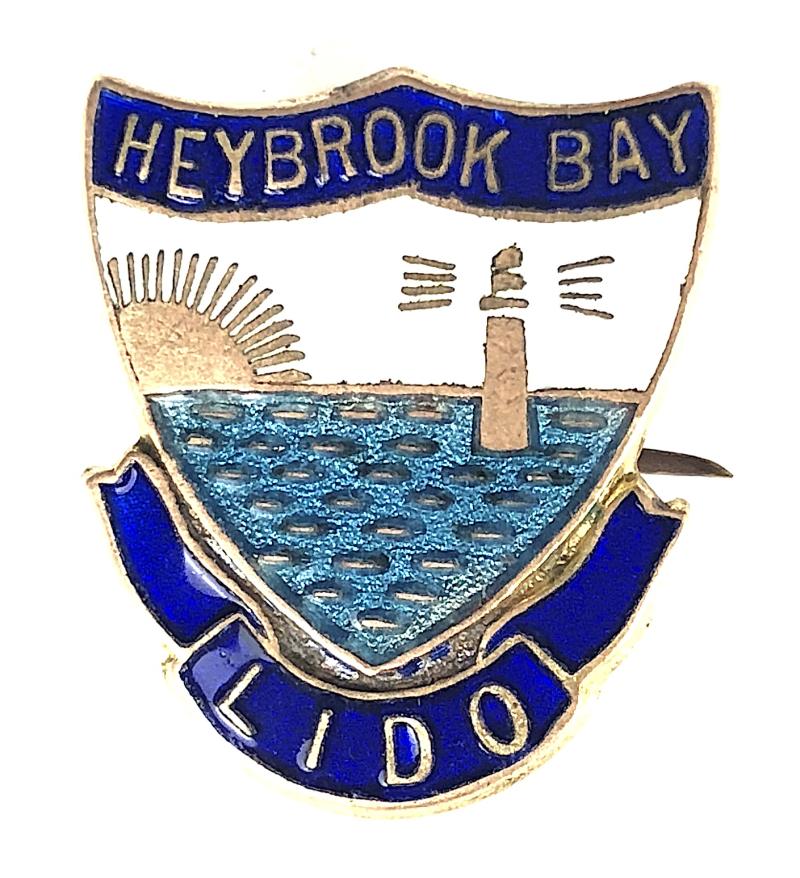 Heybrook Bay Lido holiday camp badge Wembury Point South Devon