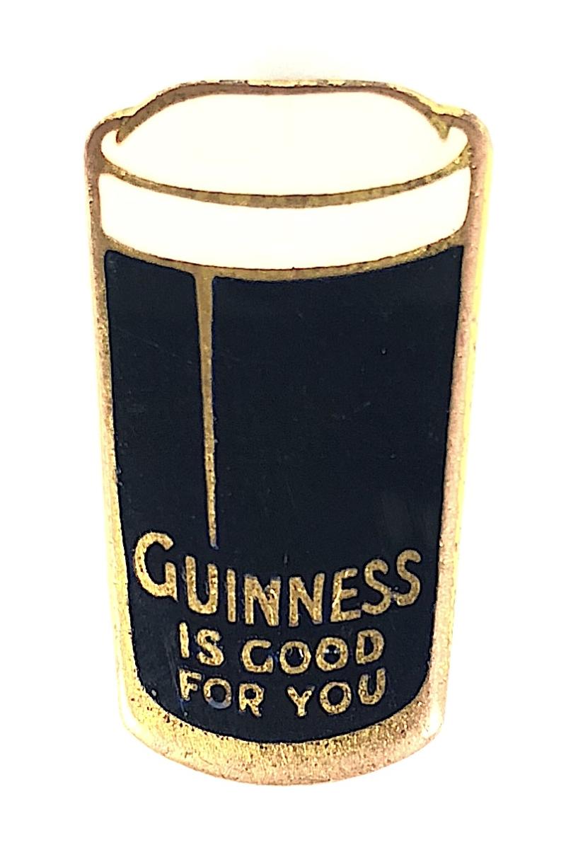 Guinness Is Good For You enamel advertising badge Miller c.1931–1934