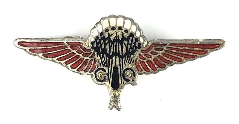 GQ Parachutist Gregory & Quilter Company qualification badge RAF Free French