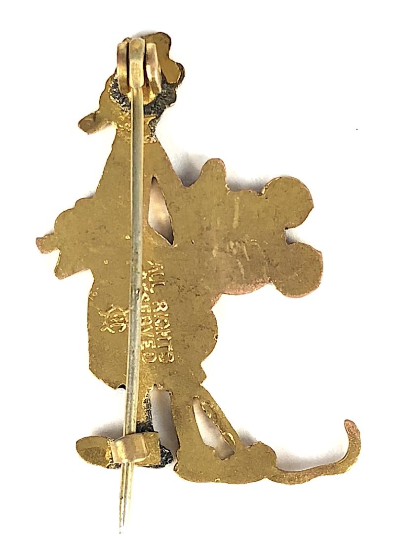 Mickey Mouse Walt Disney cartoon character figure badge by Charles Horner