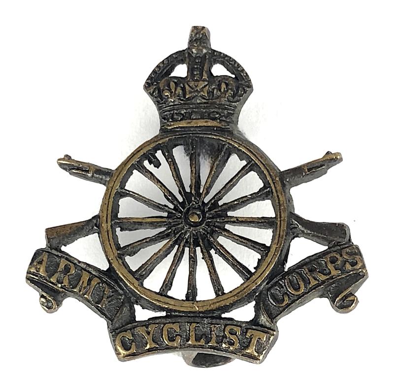 WW1 Army Cyclist Corps Officer's OSD bronze collar badge