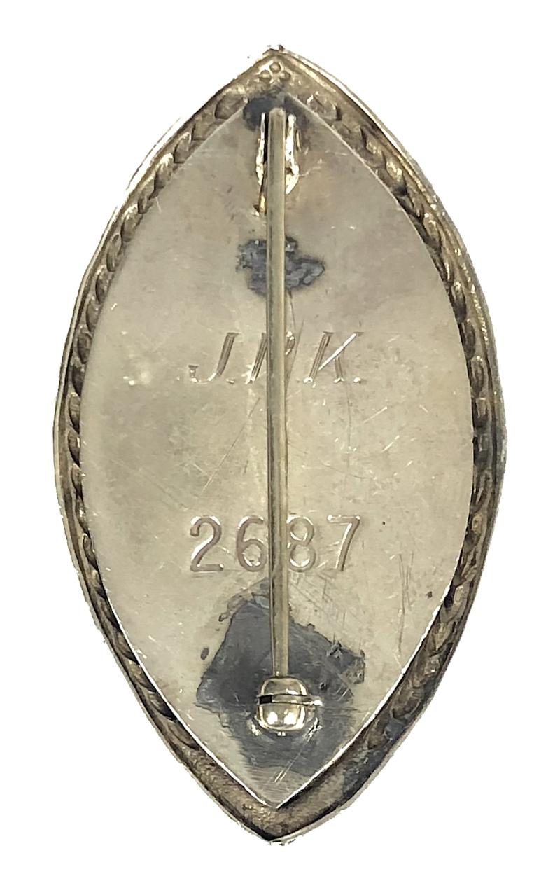Western Infirmary Glasgow School of Nursing 1958 silver hospital badge Scotland