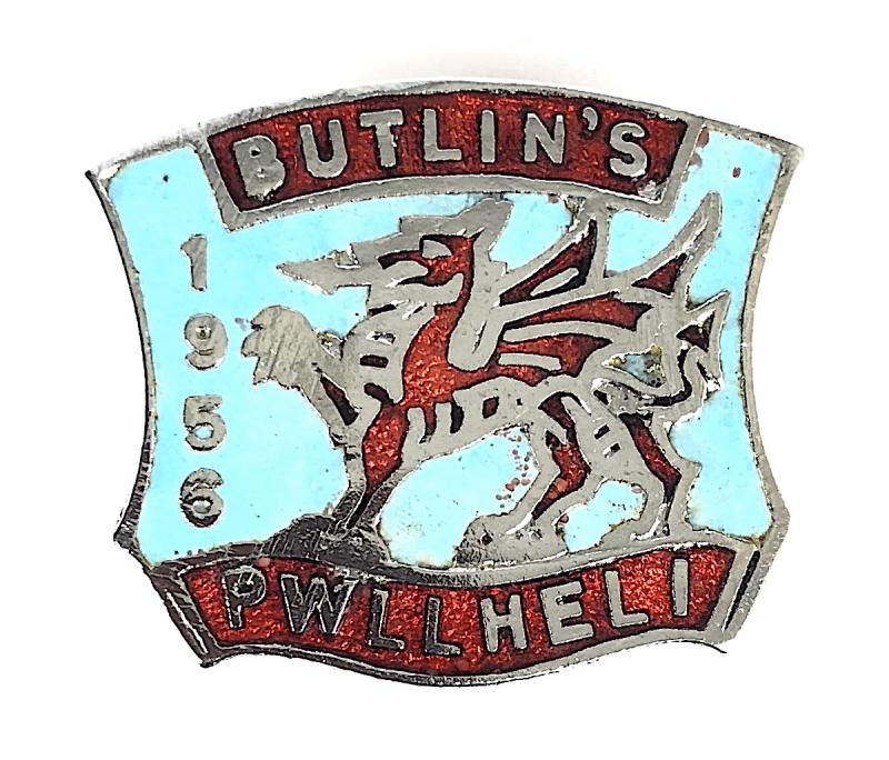Butlins 1956 Pwllheli Holiday Camp Welsh red dragon badge