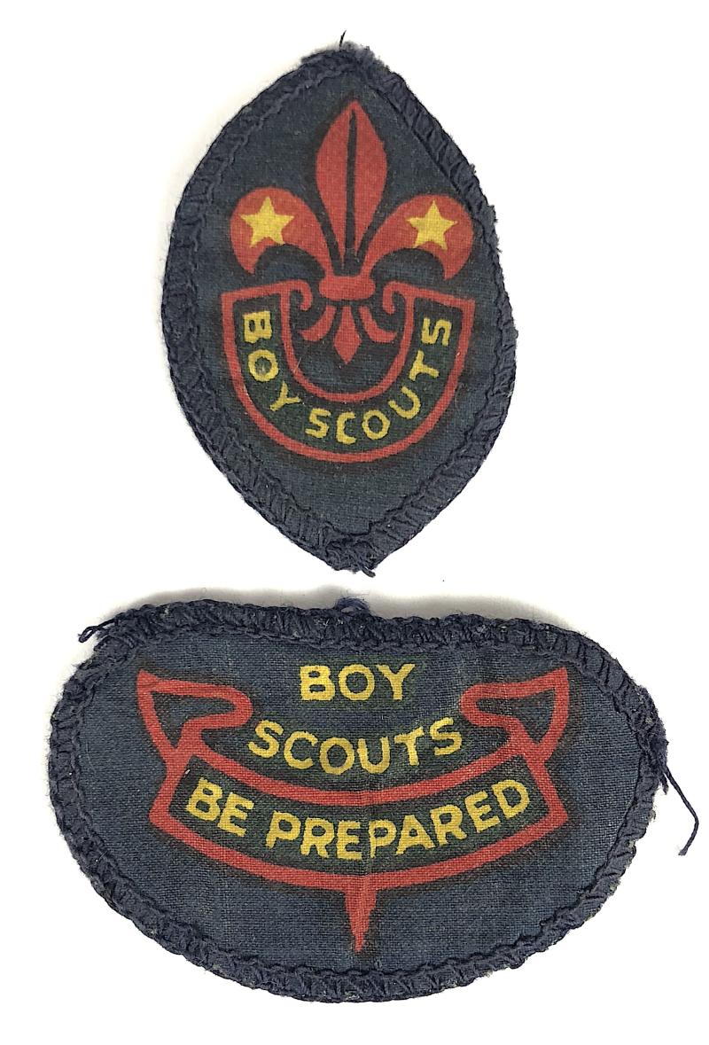 WW2 Boy Scouts 2nd Class blue printed wartime Issue cloth badge