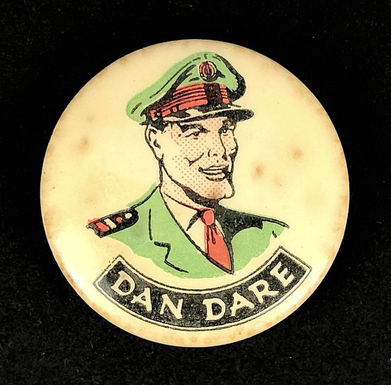 Dan Dare Eagle Comic Hero tin button badge c.1950's