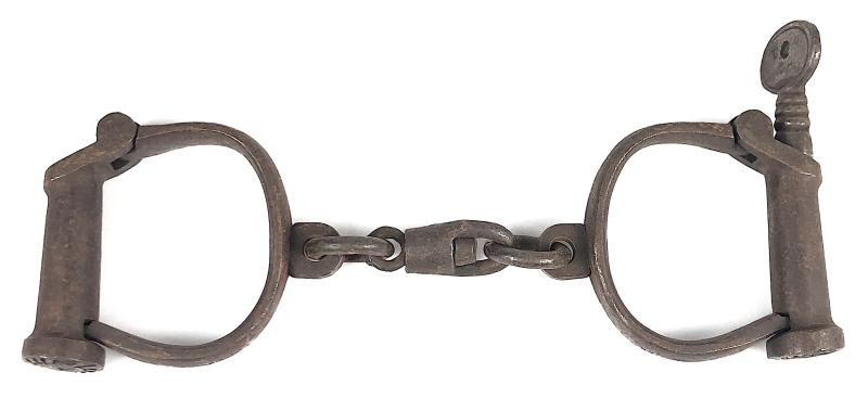 HIATT BEST British Made Iron Handcuffs with Key