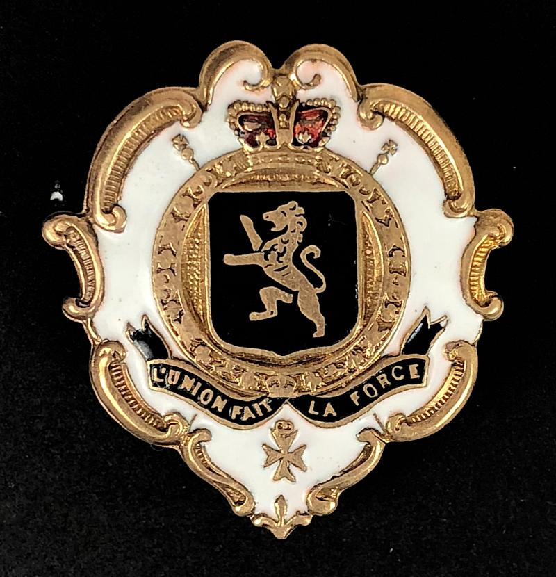 WW1 L'Union Fait La Force Britain Belgium alliance sweetheart brooch