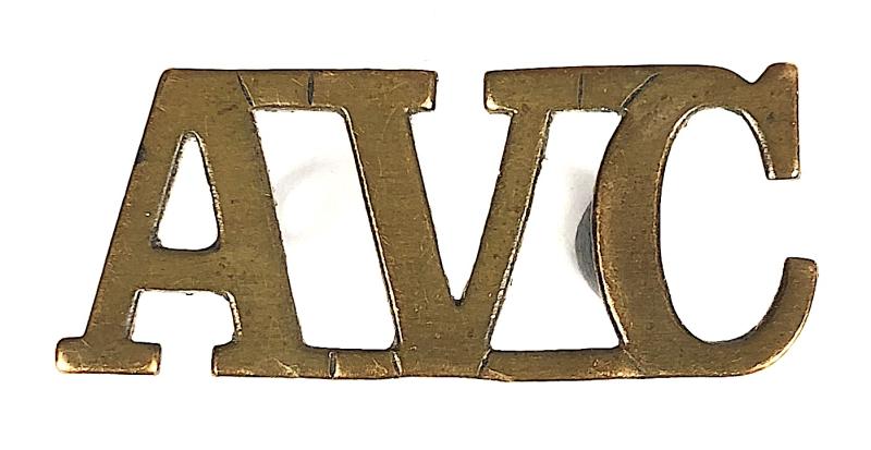 Army Veterinary Corps AVC brass shoulder title badge 1903 - 1918