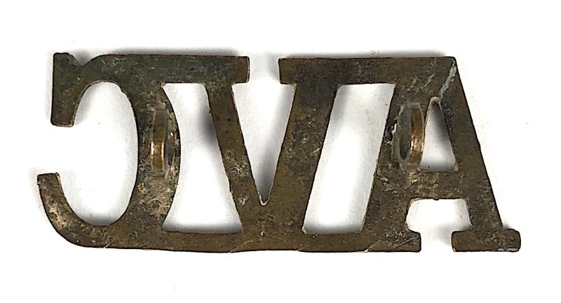 Army Veterinary Corps AVC brass shoulder title badge 1903 - 1918