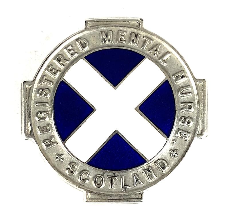 Registered Mental Nurse Scotland 1957 Hm silver RMN badge